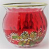 Glas Windlicht 65mm rot Weih nachts Pferd im Geschenksack sortiert