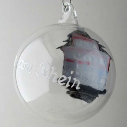 Glaskugel 080 mm Stein am Rhein zum hängen