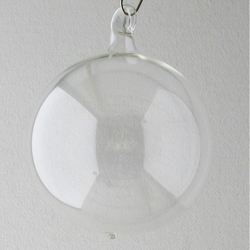 Glaskugel klar  3-14 cm zum hängen