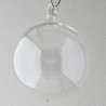 Glaskugel klar  3-14 cm zum hängen