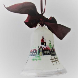 Glasglocke 080mm schwarz Perle zum hängen