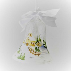 Glasglocke 080 mm klar mit Pferd zum hängen