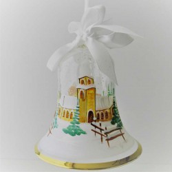 Glasglocke 080 mm Klar mit Goldrand zum hängen