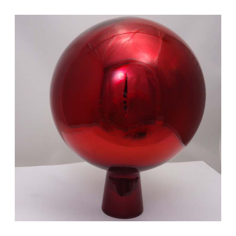 Glas Rosenkugel 22cm Rot Gartenkugel