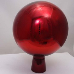 Glas Rosenkugel 19cm Rot Gartenkugel