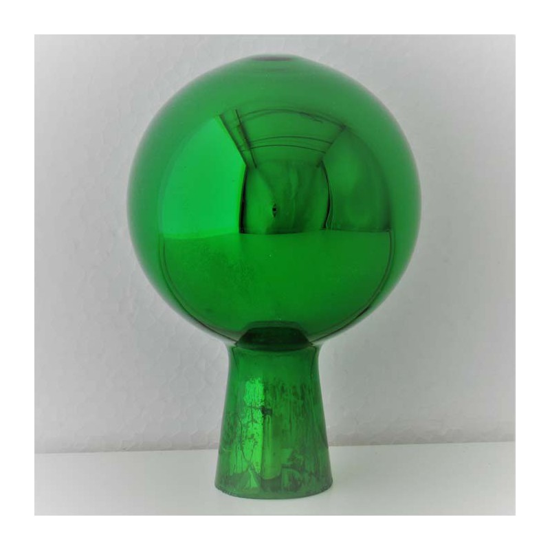 Glas Rosenkugel  8 cm  Gartenkugel Grün
