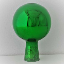 Glas Rosenkugel 22cm Grün Gartenkugel