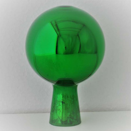 Glas Rosenkugel 22cm Grün Gartenkugel