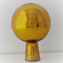 Glas Rosenkugel 10cm  Gold Gartenkugel