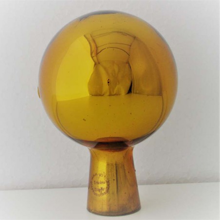 Glas Rosenkugel 10cm  Gold Gartenkugel