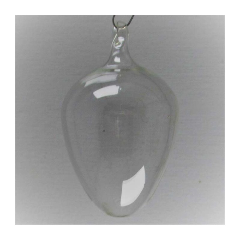 Glas Eier klar  7- 8 cm zum hängen