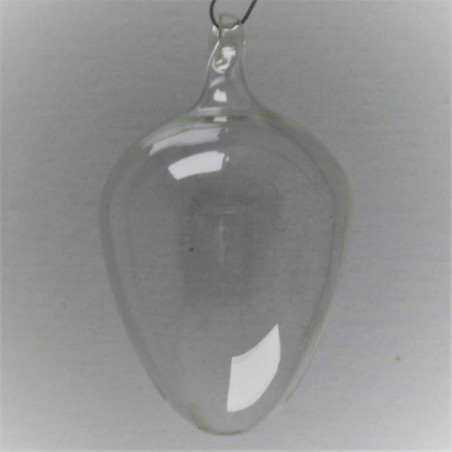 Glas Eier klar  7- 8 cm zum hängen