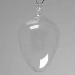 Glas Eier klar  7- 8 cm zum hängen