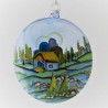 Glas Taler 100 mm Heilige Familie, zum hängen