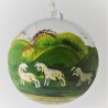 Glaskugel 100 mm 3 Hirten, zum hängen