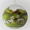 Glaskugel 100 mm 3 Hirten, zum hängen