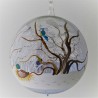 Glaskugel 140 mm Ente klar Winterlandschaft, zum hängen