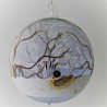 Glaskugel 140 mm Ente klar Winterlandschaft, zum hängen