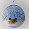 Glaskugel 100 mm Ente klar Winterlandschaft, zum hängen