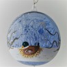 Glaskugel 100 mm Ente klar Winterlandschaft, zum hängen
