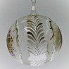 Glaskugel 100 mm Barock Blumenstrauss klar, zum hängen