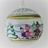Glaskugel 100 mm Winterlandschaft Kinder, zum hängen