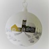 Glaskugel 100 mm Winterlandschaft mit Barockkirche, zum hängen