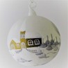 Glaskugel 100 mm Winterlandschaft mit Barockkirche, zum hängen