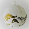 Glaskugel 120 mm Winterlandschaft mit Barockkirche, zum hängen