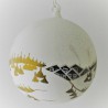 Glaskugel 120 mm Winterlandschaft mit Barockkirche, zum hängen