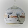 Glaskugel 120 mm Winterlandschaft mit Barockkirche, zum hängen
