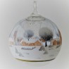 Glaskugel 120 mm Winterlandschaft mit Barockkirche, zum hängen