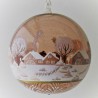 Glaskugel 120 mm Winterlandschaft  mit Barockkirche, zum hängen