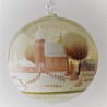 Glaskugel 100 mm Winterlandschaft mit Barockkirche, zum hängen
