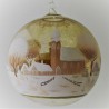 Glaskugel 140 mm Winterlandschaft mit Barockkirche, zum hängen