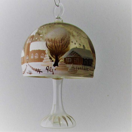 Glas Pilz 090 mm Winterlandschaft mit Spitzkelche, zum hängen
