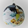 Glaskugel 100 mm Winterlandschaft mit Barockkirche, zum hängen