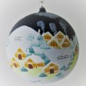 Glaskugel 120 mm Winterlandschaft mit Barockkirche, zum hängen
