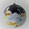 Glaskugel 140 mm Winterlandschaft mit Barockkirche, zum hängen