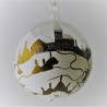 Glaskugel 080 mm Winterlandschaft Spitzkirche, zum hängen