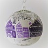 Glaskugel 120 mm Winterlandschaft mit Barockkirche, zum hängen