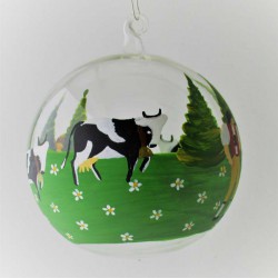 Glaskugel 120 mm Schweizer Bauer zum hängen