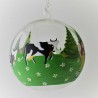 Glaskugel 120 mm Schweizer Bauer zum hängen