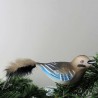 Glasvogel, Eichelhäher,  mit Naturfedern