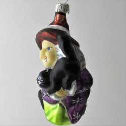 Glas Hexe Handbemalt