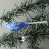 Glasvogel, mini-Vogel, blau mit Glasfaser Schwanz