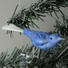 Glasvogel, mini-Vogel, blau mit Glasfaser Schwanz