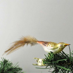 Glasvogel, mini-Feldlerche, mit Naturfedern