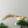 Glasvogel, mini-Feldlerche, mit Naturfedern