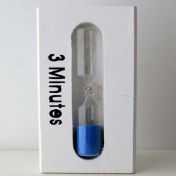 Sanduhr 3-5-7 Min. 10 cm  Dreieckige Holzgestell  weiss